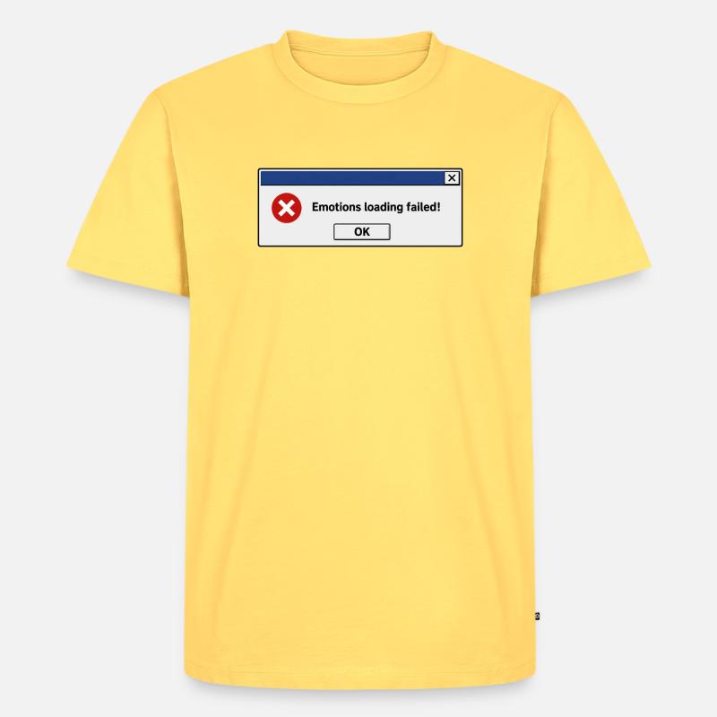 Emotions loading failed - Men's Premium Organic T-Shirt - sky yellow