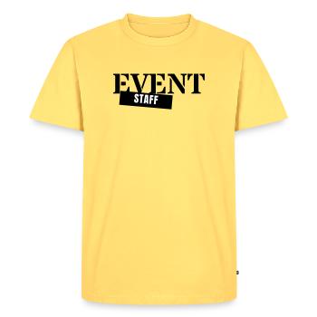 Event Staff - Crew Personnel Event Team - Men's Premium Organic T-Shirt - sky yellow - Front - AI Model Male 185 dark (185cm)
