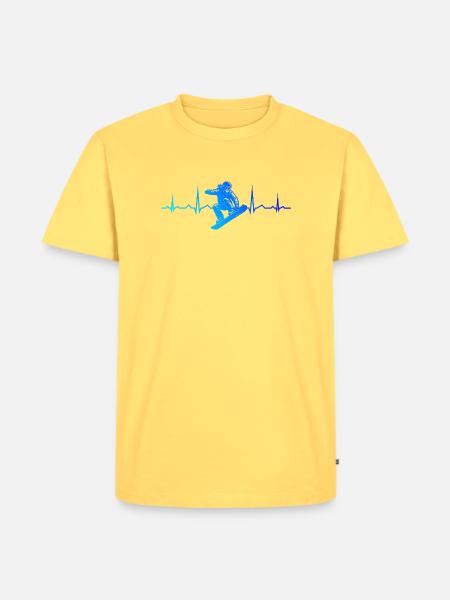 Snowboard artwork for your outfit - Men's Premium Organic T-Shirt - sky yellow