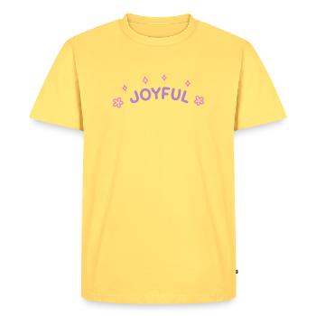 Pastel joy and flowers - Men's Premium Organic T-Shirt - sky yellow - Front - AI Model Male 185 dark (185cm)