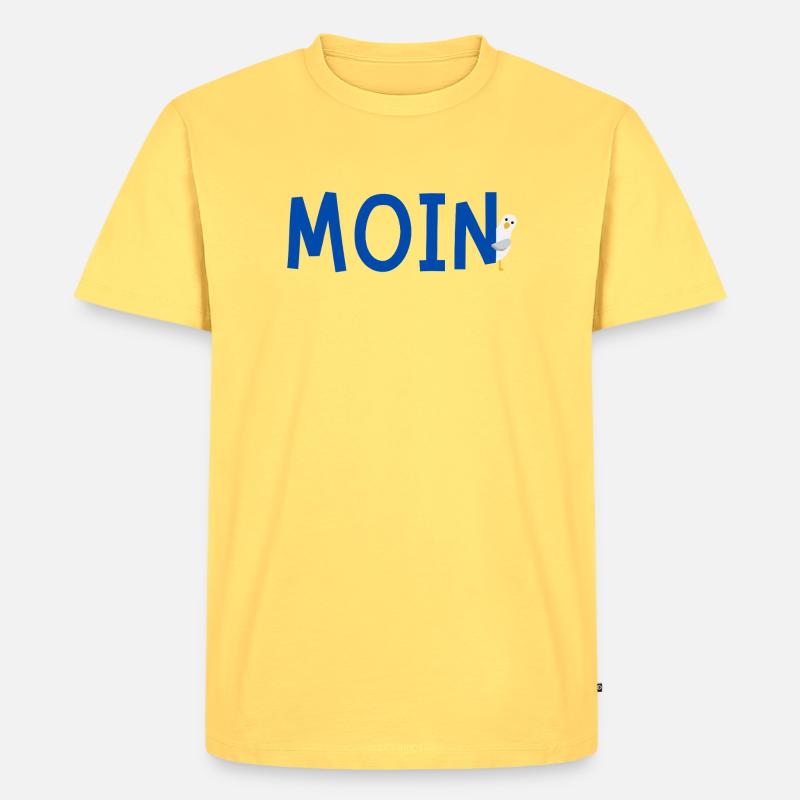 MOIN - Männer Premium Bio T-Shirt - Pastellgelb