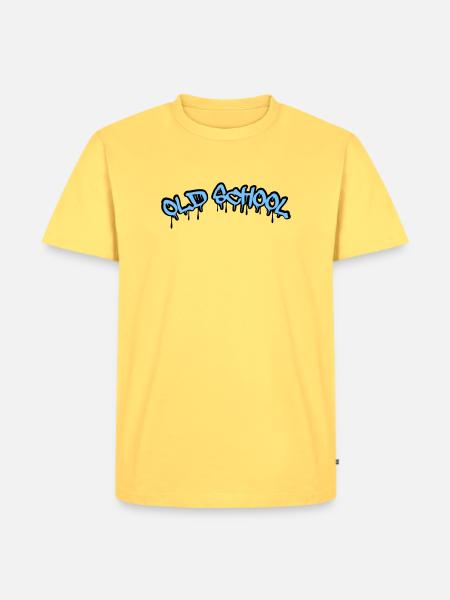 Old School Graffiti Stil - Männer Premium Bio T-Shirt - Pastellgelb