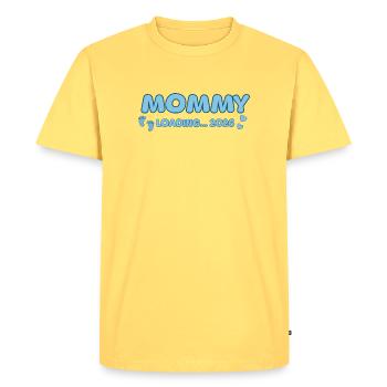 Mommy Loading 2026 - Men's Premium Organic T-Shirt - sky yellow - Front - AI Model Male 185 dark (185cm)