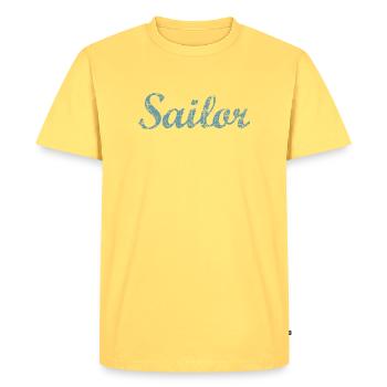 Sailor Sail Sailing - Men's Premium Organic T-Shirt - sky yellow - Front - AI Model Male 185 dark (185cm)