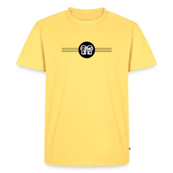 Icône des gants de boxe - T-shirt Premium bio Homme - jaune pastel - Devant - AI Model Male 185 dark (185cm)
