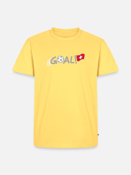 GOAL for Switzerland - Männer Premium Bio T-Shirt - Pastellgelb