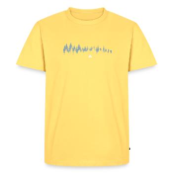 Serene Forest Silhouette Illustration - Men's Premium Organic T-Shirt - sky yellow - Front - AI Model Male 185 dark (185cm)