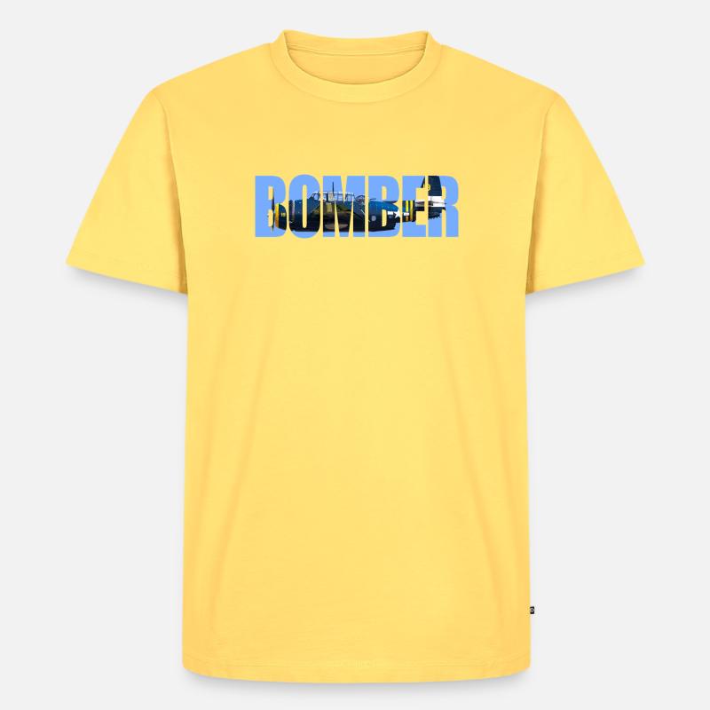 Bomber TBF Avenger - Männer Premium Bio T-Shirt - Pastellgelb