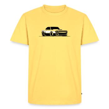 Challenger SRT Hellcat - T-shirt Premium bio Homme - jaune pastel - Devant - AI Model Male 185 dark (185cm)