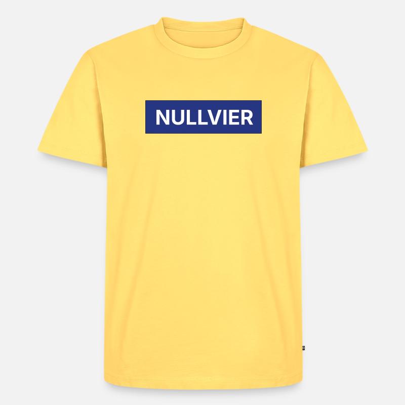 Nullvier Boxlogo - Männer Premium Bio T-Shirt - Pastellgelb