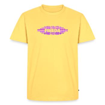 Gift for Frieda - Men's Premium Organic T-Shirt - sky yellow - Front - AI Model Male 185 dark (185cm)