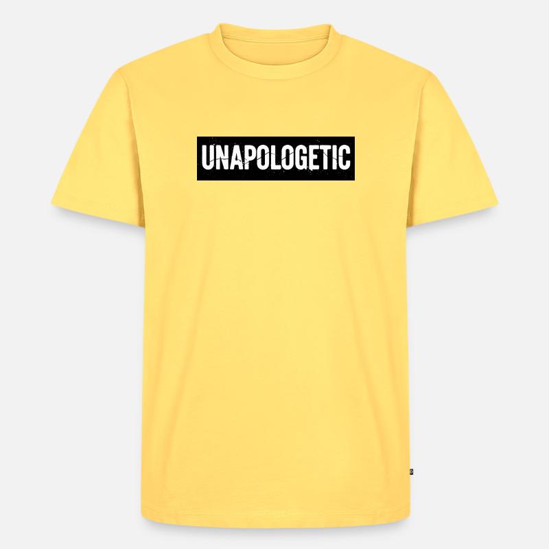 Unapologetic Authentics - Männer Premium Bio T-Shirt - Pastellgelb