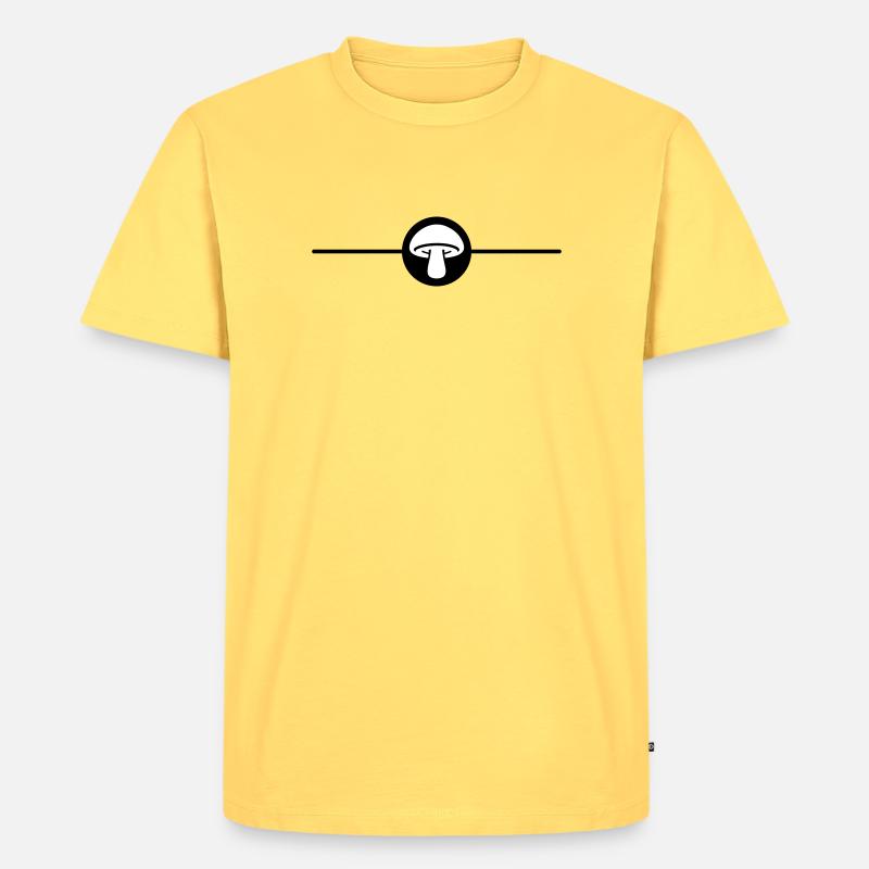 Icône champignon champignon - T-shirt Premium bio Homme - jaune pastel