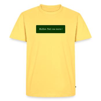 Élisa - T-shirt Premium bio Homme - jaune pastel - Devant - AI Model Male 185 dark (185cm)
