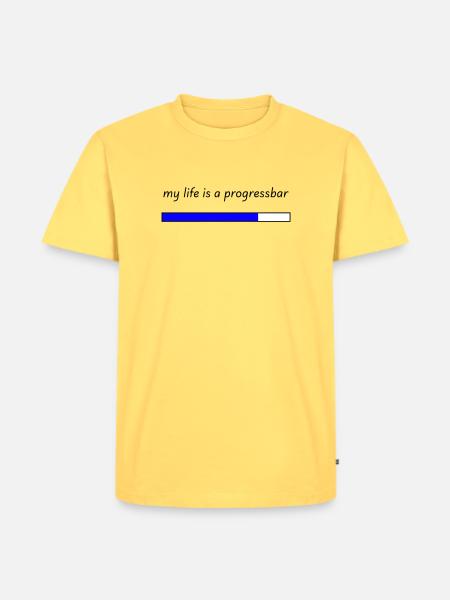 my life is a progressbar - Men's Premium Organic T-Shirt - sky yellow