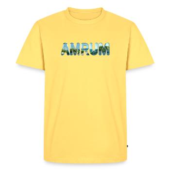 Amrum, île de la mer du Nord - T-shirt Premium bio Homme - jaune pastel - Devant - AI Model Male 185 dark (185cm)