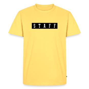 Personnel - T-shirt Premium bio Homme - jaune pastel - Devant - AI Model Male 185 dark (185cm)