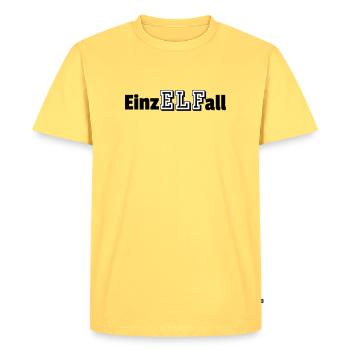 Cas individuel - T-shirt Premium bio Homme - jaune pastel - Devant - AI Model Male 185 dark (185cm)