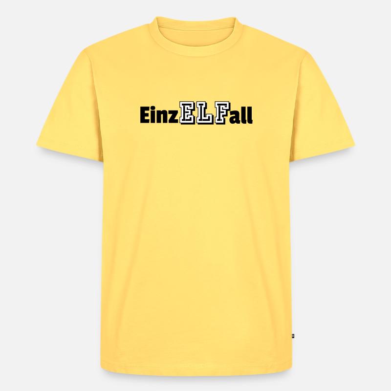 Einzelfall - Männer Premium Bio T-Shirt - Pastellgelb