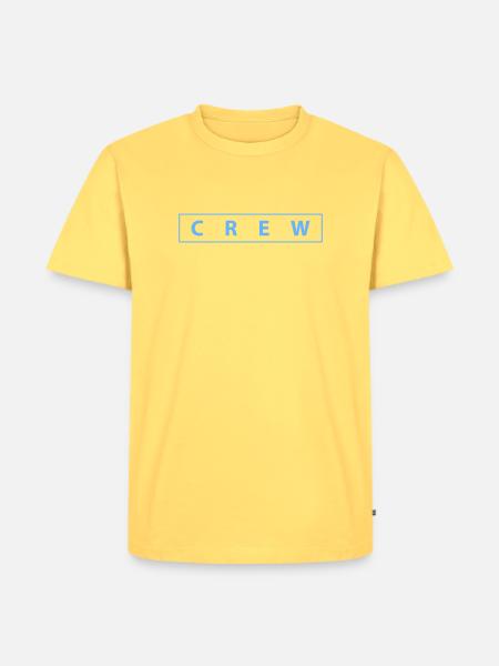 Crew - Männer Premium Bio T-Shirt - Pastellgelb