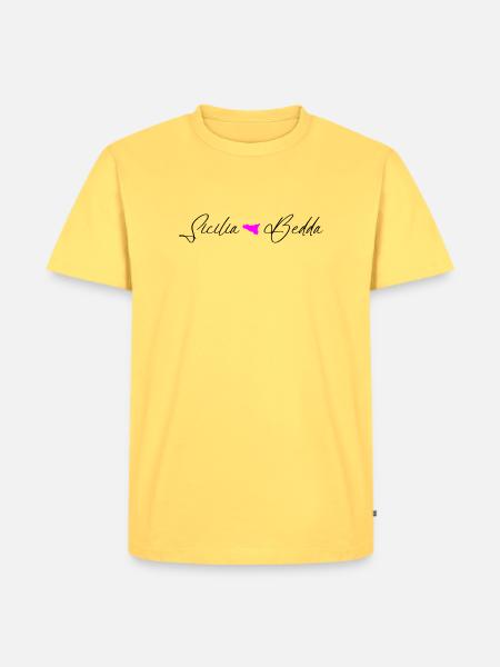 sicilia_bedda - Männer Premium Bio T-Shirt - Pastellgelb