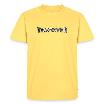 Routier - T-shirt Premium bio Homme - jaune pastel - Devant - AI Model Male 185 dark (185cm)
