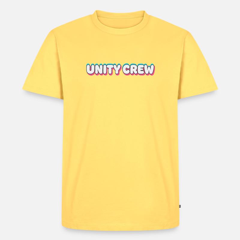 Unity Crew Graffiti-Farbblase - Männer Premium Bio T-Shirt - Pastellgelb