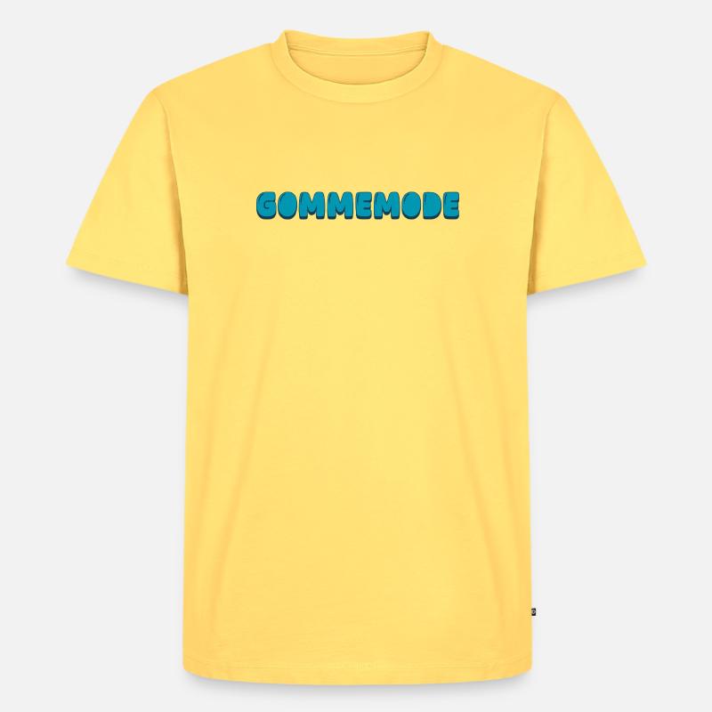 Gommemode - Männer Premium Bio T-Shirt - Pastellgelb