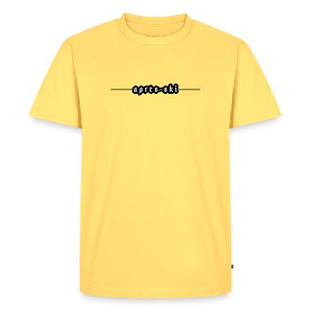 Après-ski - Men's Premium Organic T-Shirt - sky yellow - Front - AI Model Male 185 dark (185cm)