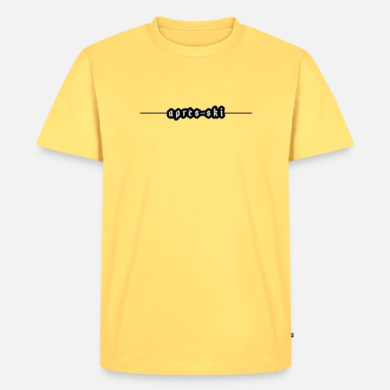 Après-Ski - Männer Premium Bio T-Shirt - Pastellgelb