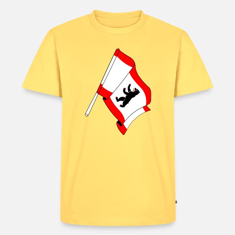 Drapeau Berlin - T-shirt Premium bio Homme - jaune pastel