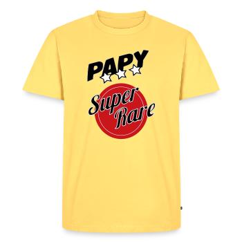 Super rare grandpa - Men's Premium Organic T-Shirt - sky yellow - Front - AI Model Male 185 dark (185cm)