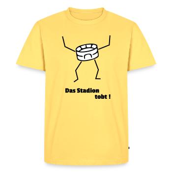 Stadium rages - Men's Premium Organic T-Shirt - sky yellow - Front - AI Model Male 185 dark (185cm)