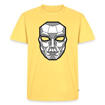 Kimura Mask Gray - Men's Premium Organic T-Shirt - sky yellow - Front - AI Model Male 185 dark (185cm)