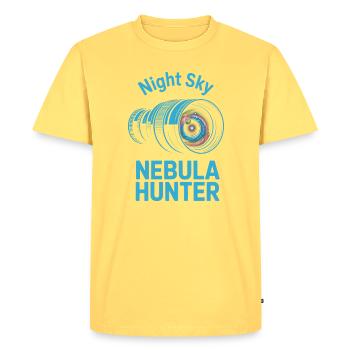 Night Sky Nebula Hunter - Men's Premium Organic T-Shirt - sky yellow - Front - AI Model Male 185 dark (185cm)