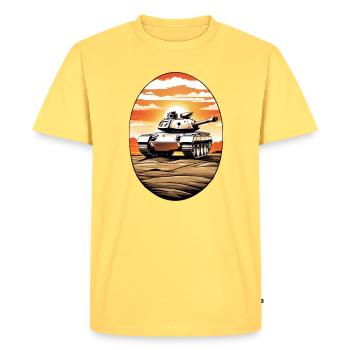 Citernes - T-shirt Premium bio Homme - jaune pastel - Devant - AI Model Male 185 dark (185cm)