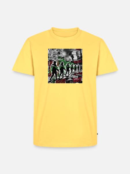 Digitales Kanonenfutter - Männer Premium Bio T-Shirt - Pastellgelb