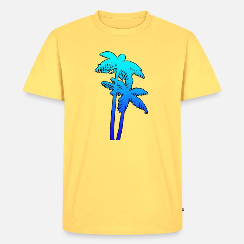 PALMS - Männer Premium Bio T-Shirt - Pastellgelb