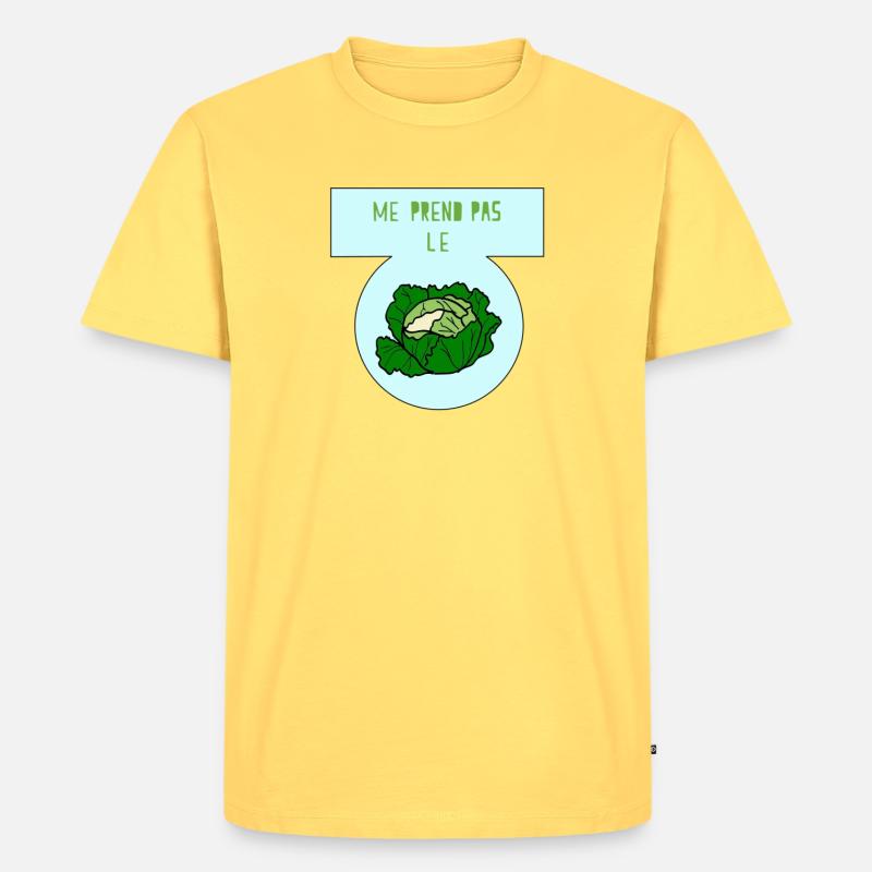 Nimm nicht den Kohl - Männer Premium Bio T-Shirt - Pastellgelb
