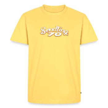 Sendling seventy 70 Candy Munich089 Minga 089 - Men's Premium Organic T-Shirt - sky yellow - Front - AI Model Male 185 dark (185cm)