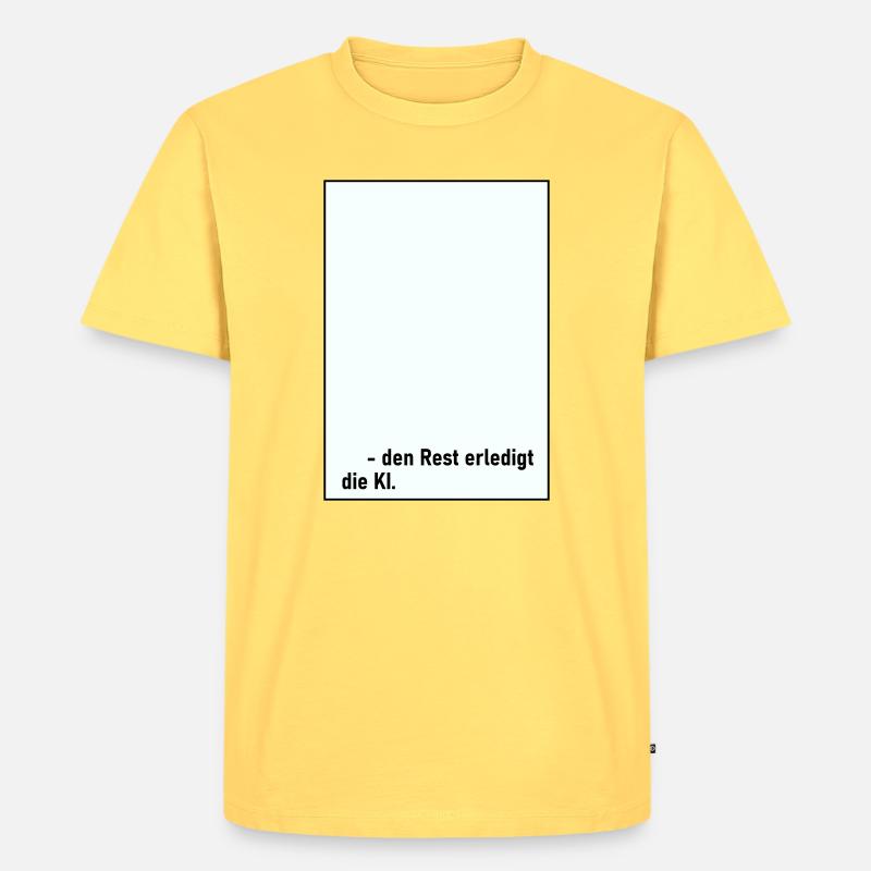 Rest KI - Männer Premium Bio T-Shirt - Pastellgelb