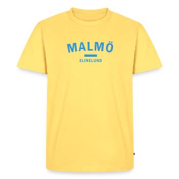 Vardagshjärta Malmö ElineLund Design - T-shirt Premium bio Homme - jaune pastel - Devant - AI Model Male 185 dark (185cm)