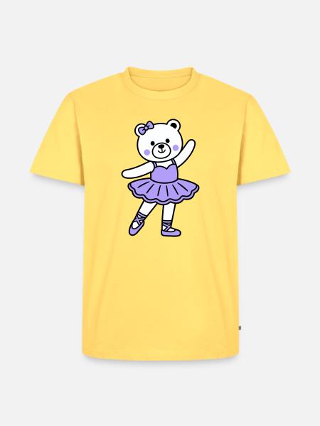 Bear ballet - Men's Premium Organic T-Shirt - sky yellow