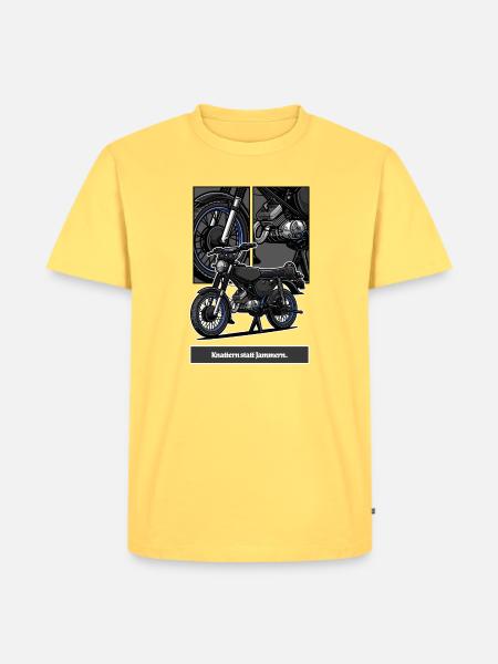 S51 (blau) // Illustration - Männer Premium Bio T-Shirt - Pastellgelb