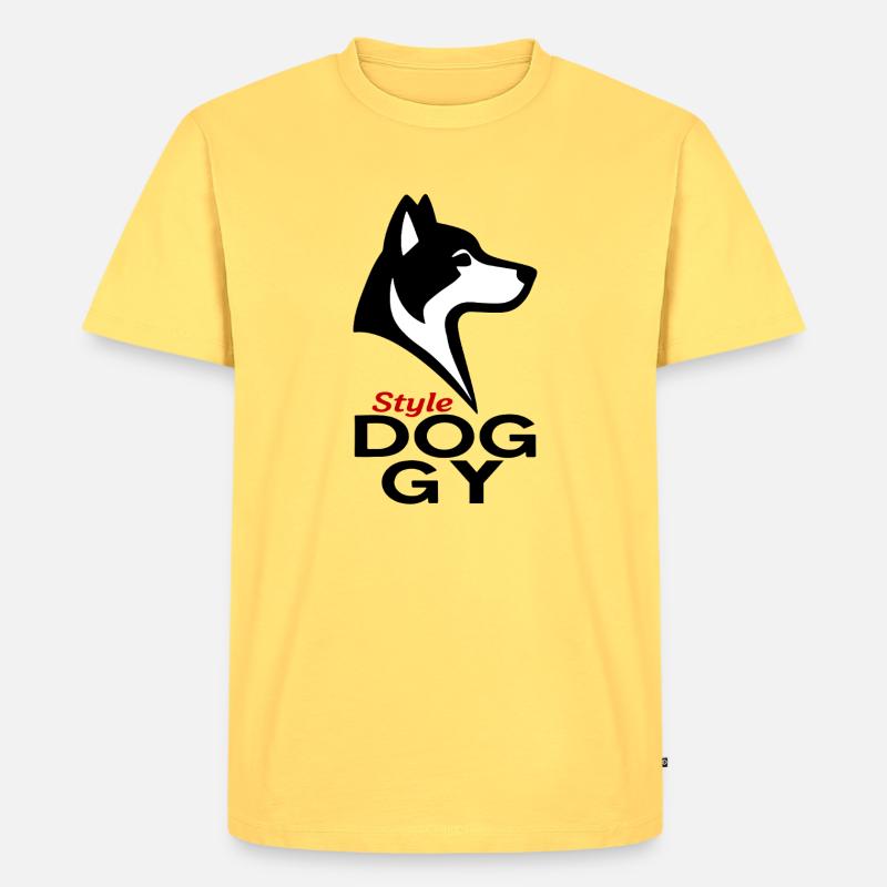 Dogstyle - Männer Premium Bio T-Shirt - Pastellgelb