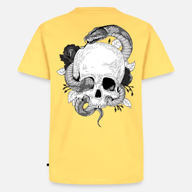 pyton 1 - Männer Premium Bio T-Shirt - Pastellgelb
