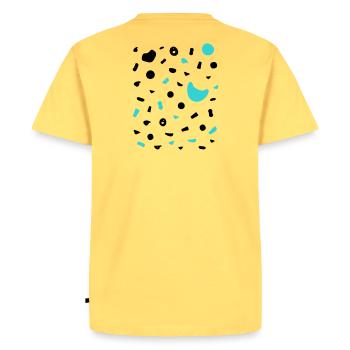 Boulder Project 7a Design Prises d’escalade Escalade - T-shirt Premium bio Homme - jaune pastel - Dos - AI Model Male 185 dark (185cm)