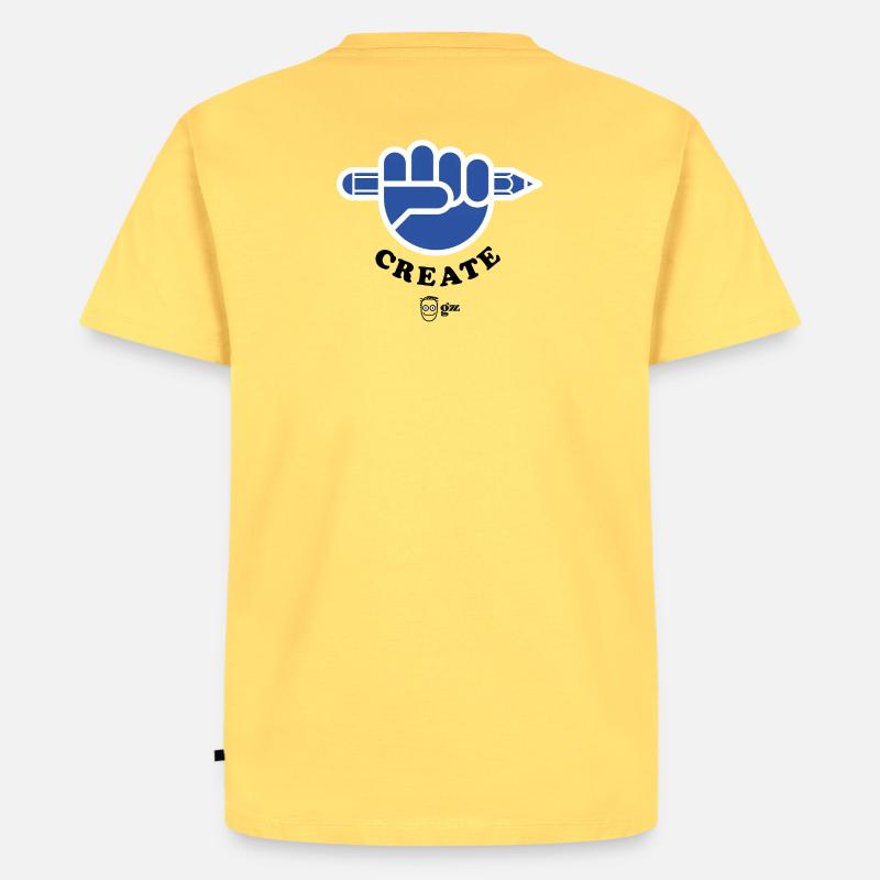 Create ! Dos - T-shirt Premium bio Homme - jaune pastel