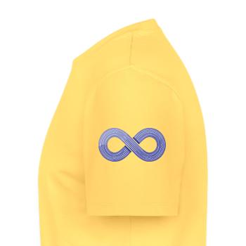 Infinity Flow – symbole d’agilité - T-shirt Premium bio Homme - jaune pastel - Gauche - AI Model Male 178 dark (178cm)