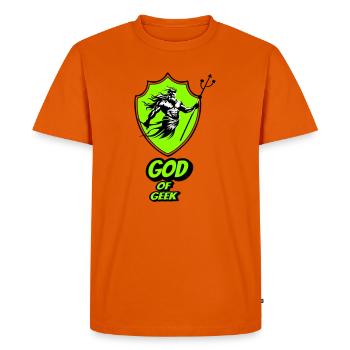 God of geek - T-shirt Premium bio Homme - orange  - Devant - Nico (187cm)